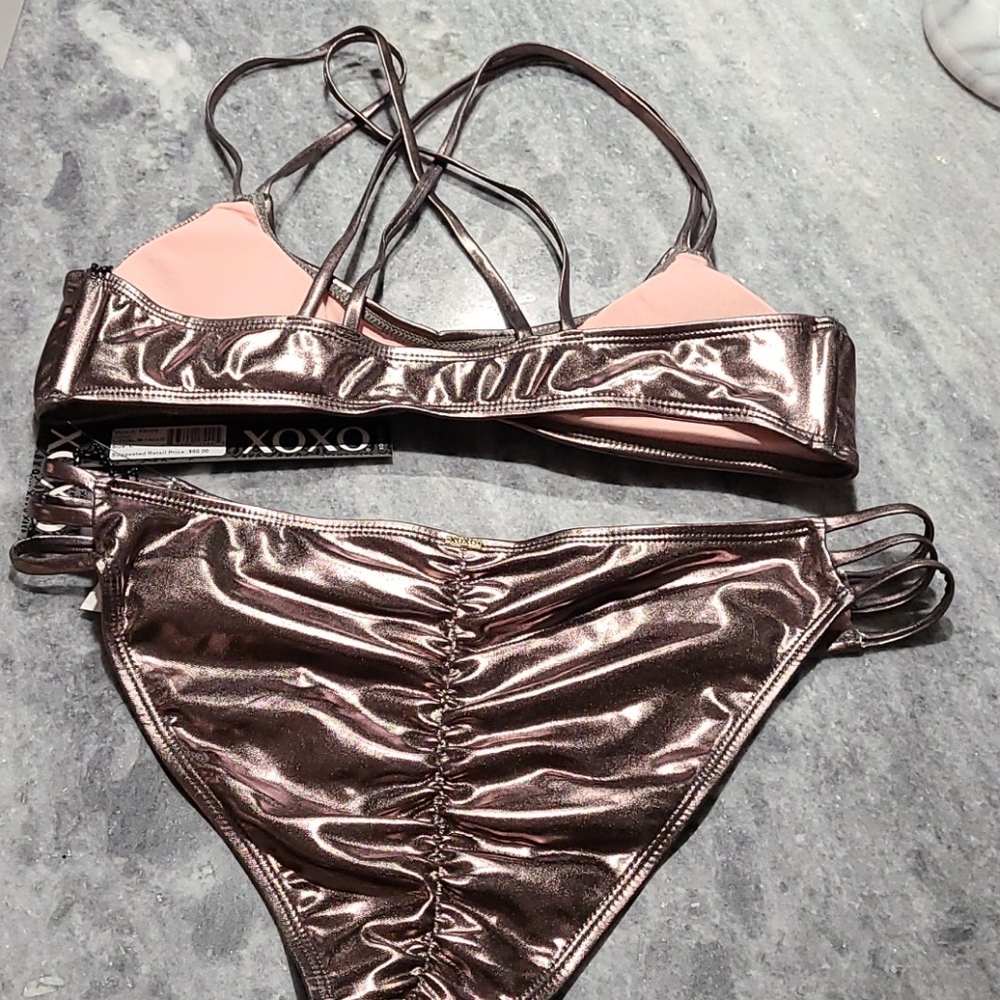 NWT Metallic Bikini set - Picture 4 of 6